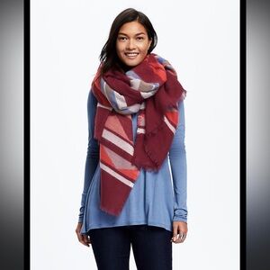 Oversized Aztec Southwest Print Flannel Blanket Scarf